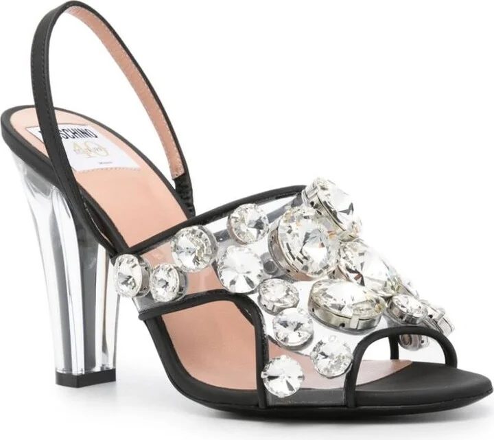 Moschino Maxi Crystal Slingbacks - Image 2