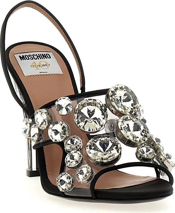 Moschino Maxi Crystal Slingbacks - Image 2