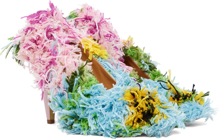 Moschino Multicolor Tufting Heels - Image 4