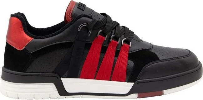 Moschino Panelled Lace-Up Sneakers