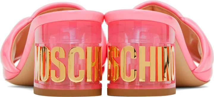 Moschino Pink Quilted Mules - Image 2