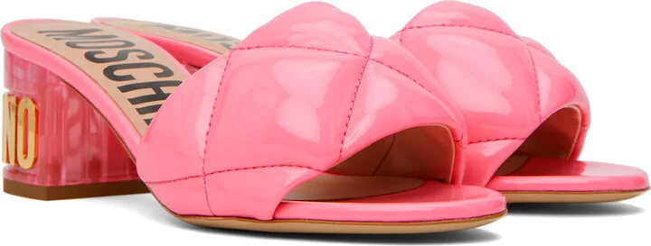 Moschino Pink Quilted Mules - Image 4