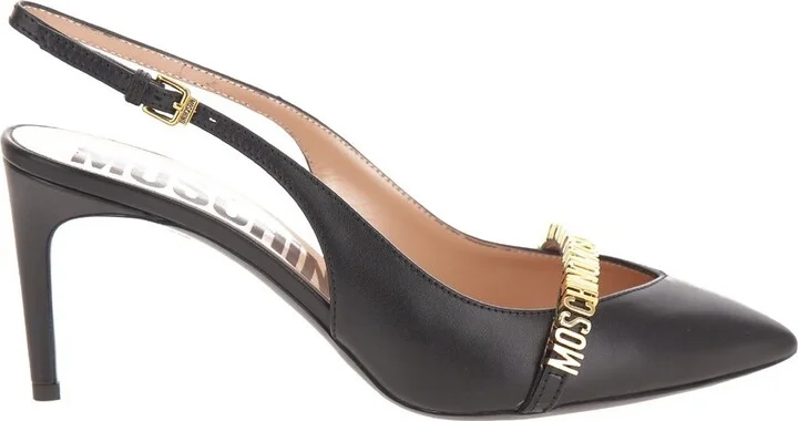 Moschino Pointed-Toe Slingback Pumps