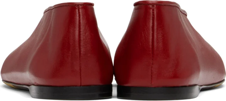 Moschino Red Duck Nappa Ballerina Flats - Image 2