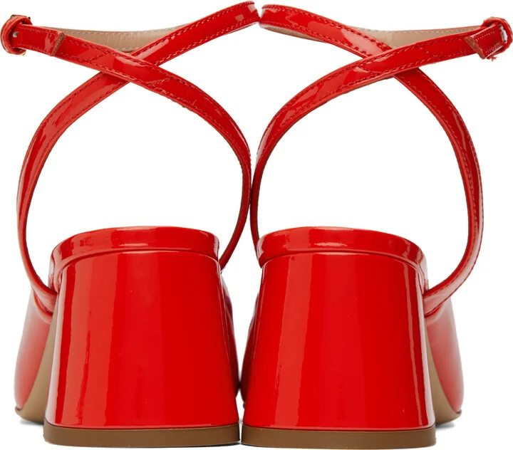 Moschino Red Heart Flower Heels - Image 2