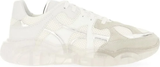 Moschino Round-Toe Lace-Up Sneakers