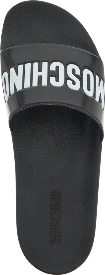 MOSCHINO rubber slides with logo branding - Image 3