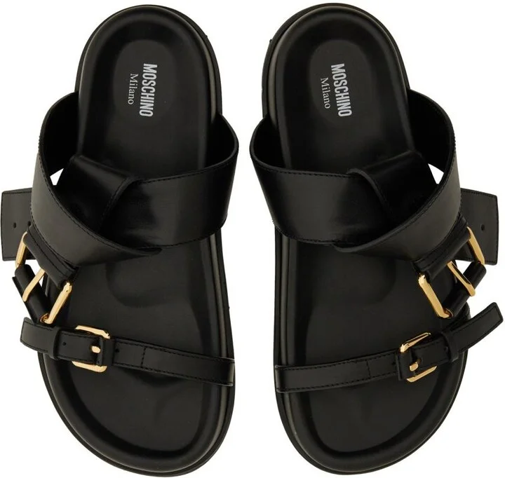 Moschino Sandal With Woven Buckle - Image 5