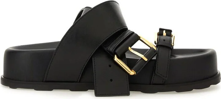 Moschino Sandal With Woven Buckle