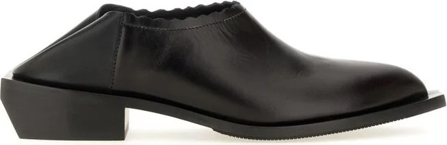 Moschino Scallop-Edge Slip-On Loafers
