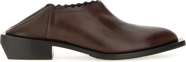 Moschino Scallop-Edge Slip-On Loafers