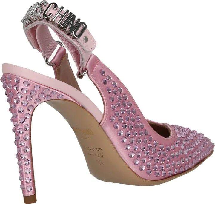 Moschino Silk & Leather Pump - Image 2