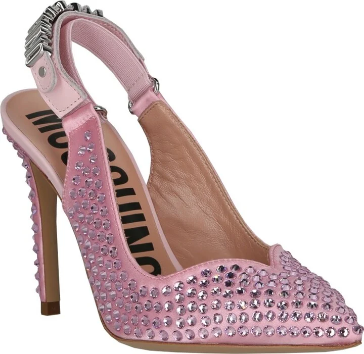 Moschino Silk & Leather Pump