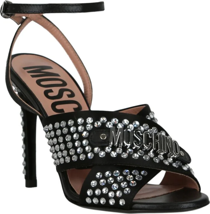 Moschino Silk & Leather Sandal