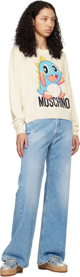 Moschino Silver Mini Lettering Laminated Espadrilles - Image 5