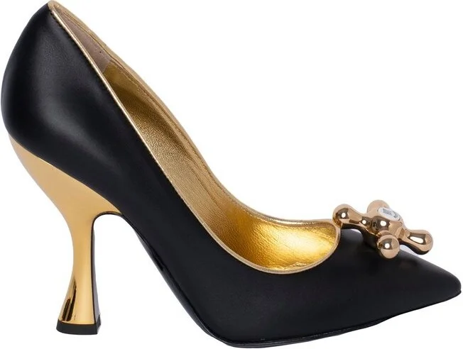 Moschino Tap-Detailed Pointed Toe Pumps