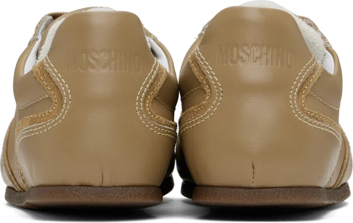 Moschino Taupe Tennis Sneakers - Image 2