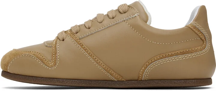Moschino Taupe Tennis Sneakers - Image 3