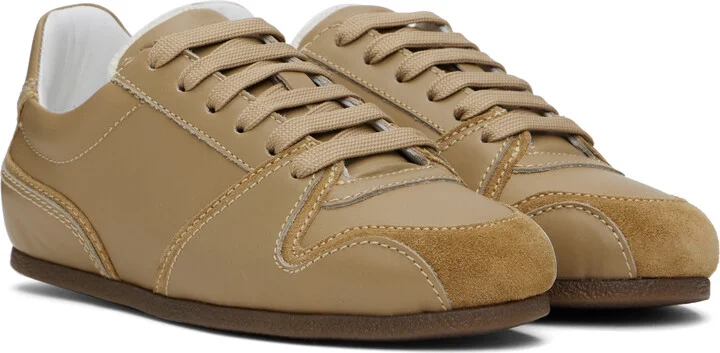 Moschino Taupe Tennis Sneakers - Image 4