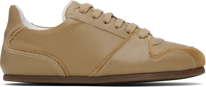 Moschino Taupe Tennis Sneakers