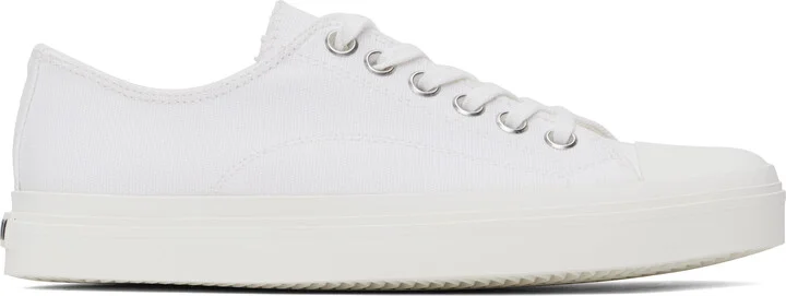 Moschino White Canvas Sneakers