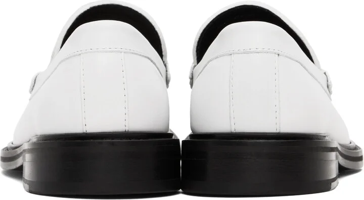 Moschino White College Loafers - Image 2