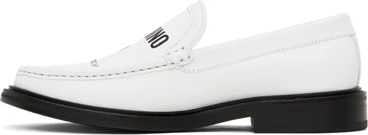 Moschino White College Loafers - Image 3