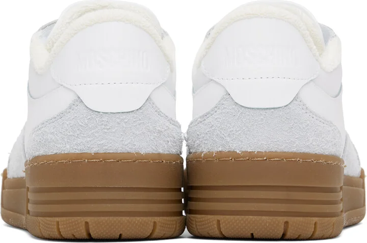 Moschino White & Gray Streetball Sneakers - Image 2
