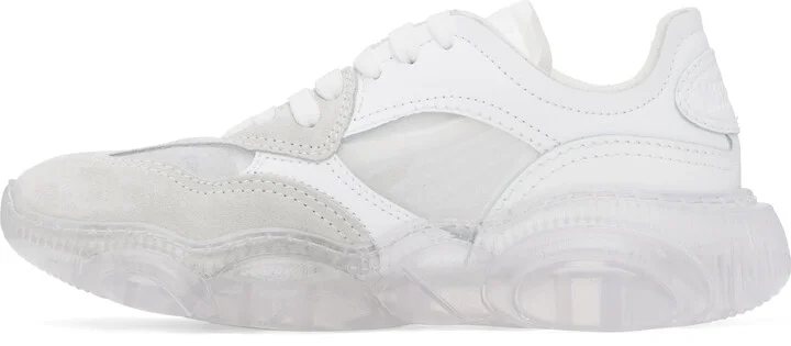 Moschino White & Gray Teddy Sneakers - Image 3