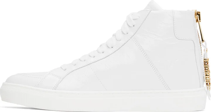 Moschino White High-Top Sneakers - Image 3