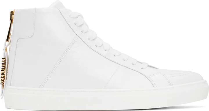 Moschino White High-Top Sneakers