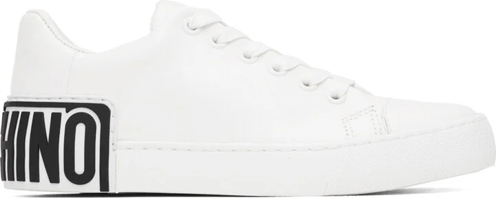Moschino White Maxi Logo Sneakers