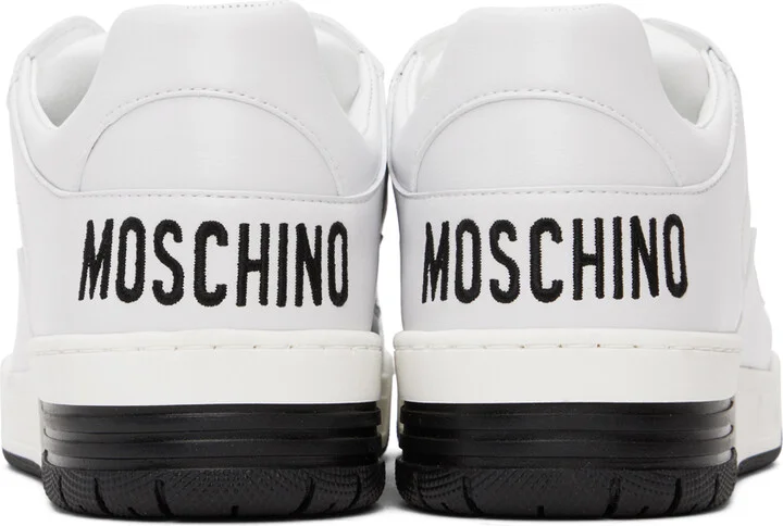 Moschino White Streetball Teddy Bear Sneakers - Image 2