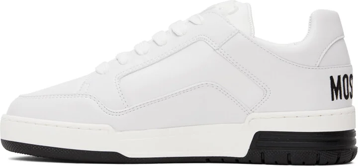 Moschino White Streetball Teddy Bear Sneakers - Image 3