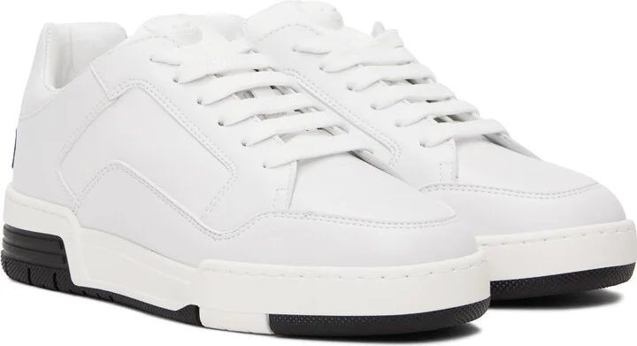 Moschino White Streetball Teddy Bear Sneakers - Image 4