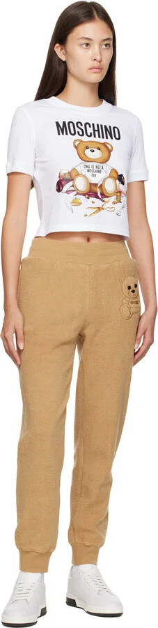 Moschino White Streetball Teddy Bear Sneakers - Image 5
