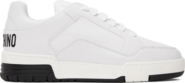 Moschino White Streetball Teddy Bear Sneakers