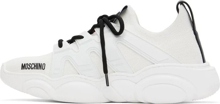 Moschino White Teddy Sneakers - Image 3