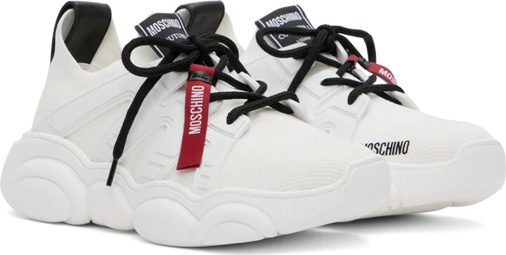 Moschino White Teddy Sneakers - Image 4