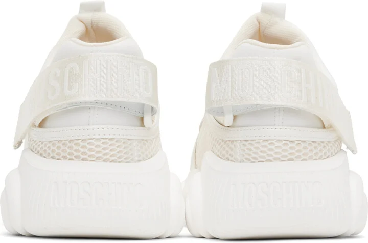 Moschino White Teddy Sneakers - Image 2