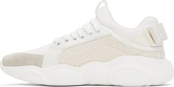 Moschino White Teddy Sneakers - Image 3