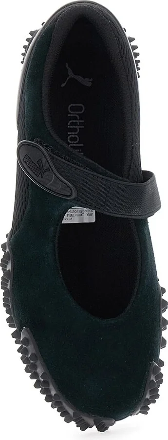 'mostro Fey' Black Sneakers With Touch-strap Closure And Rubber Sole With Cleats In Suede And Mesh Man - Image 4