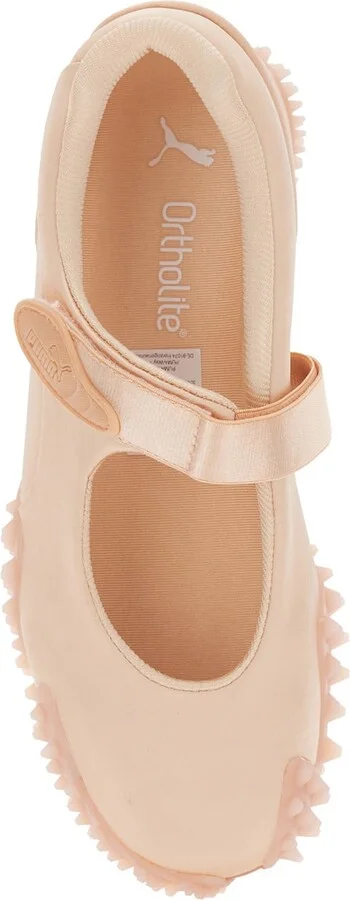 Mostro Pink Flats With Tread Sole And Logo On The Back In Fabric Unisex - Image 3
