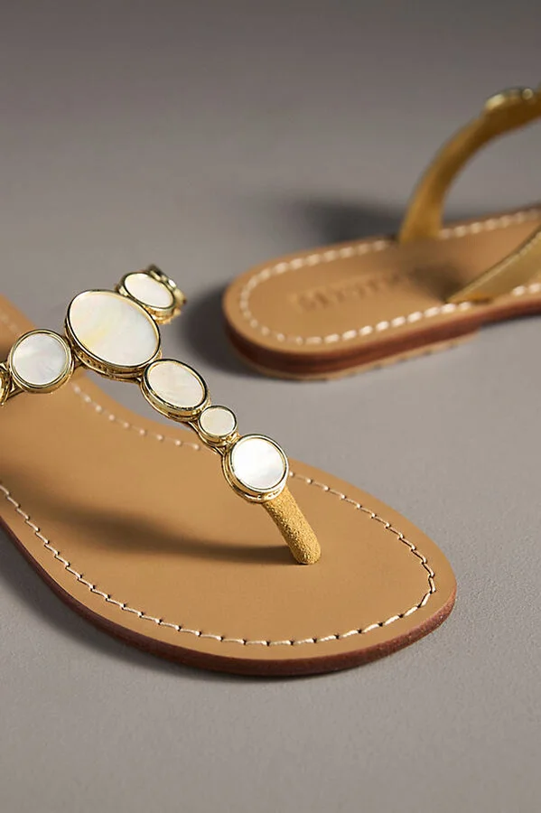 Mother-of-Pearl Thong Sandals - Image 3