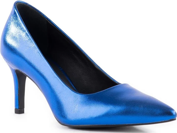 Motive Womens Metallic Leather Pumps