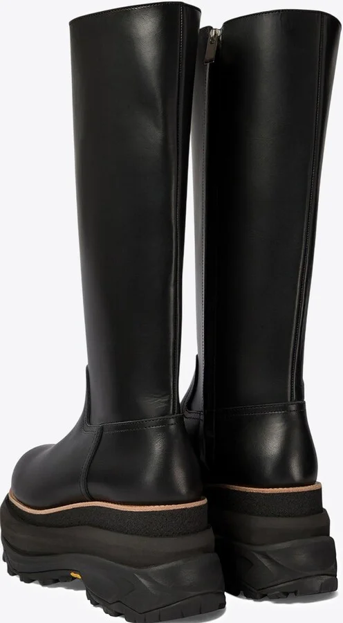 Moto 80 Leather Chunky Knee-High Boots - Image 3