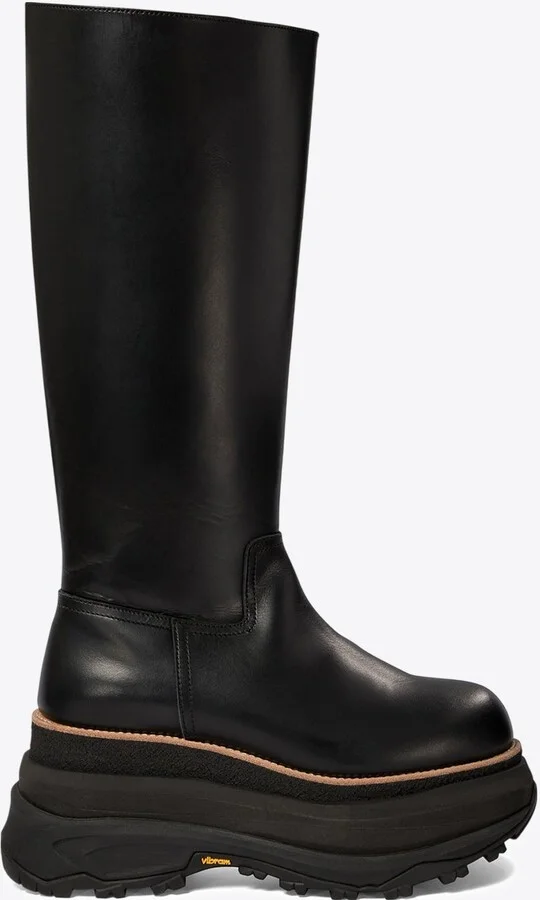 Moto 80 Leather Chunky Knee-High Boots