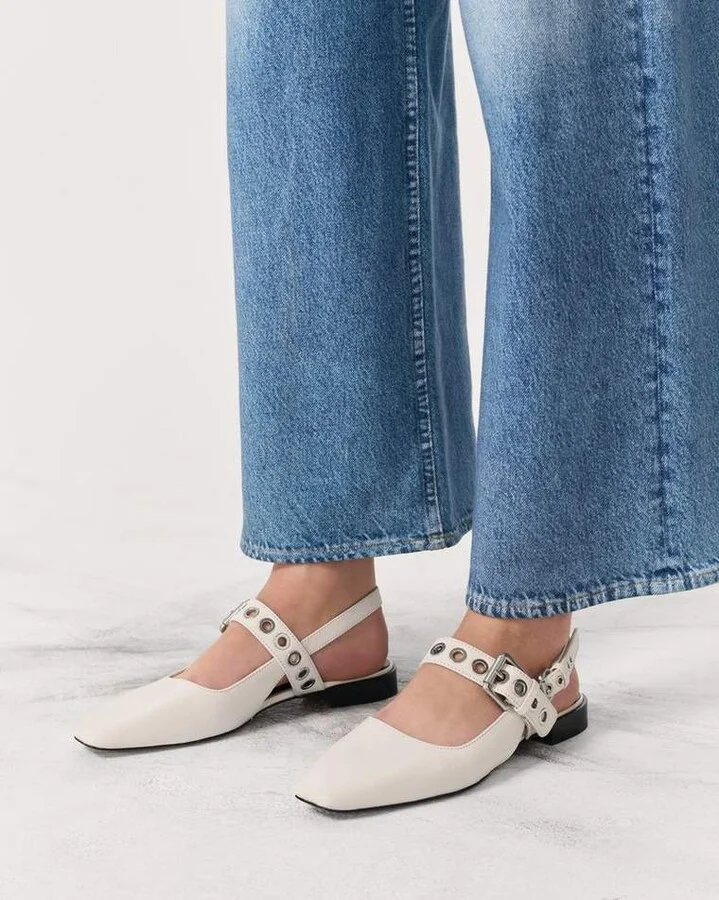 Moto Astra Leather Slingback Flats - Image 2
