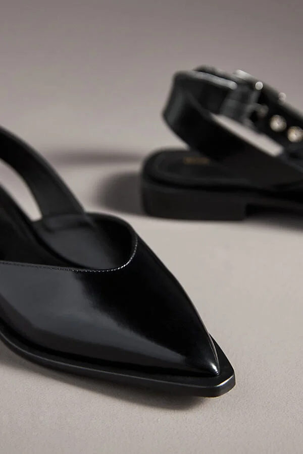 Moto Pointed-Toe Slingback Flats - Image 3