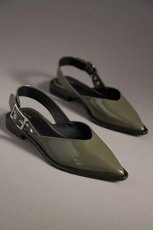 Moto Pointed-Toe Slingback Flats - Image 3